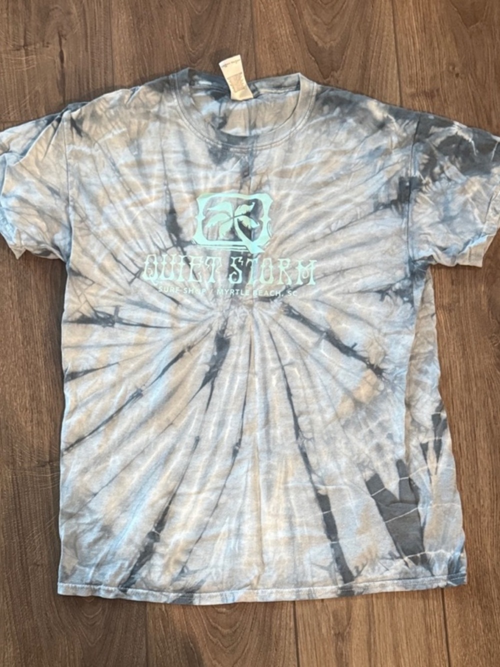 Quiet Storm Tie-Dye Short Sleeve Tee in Blue